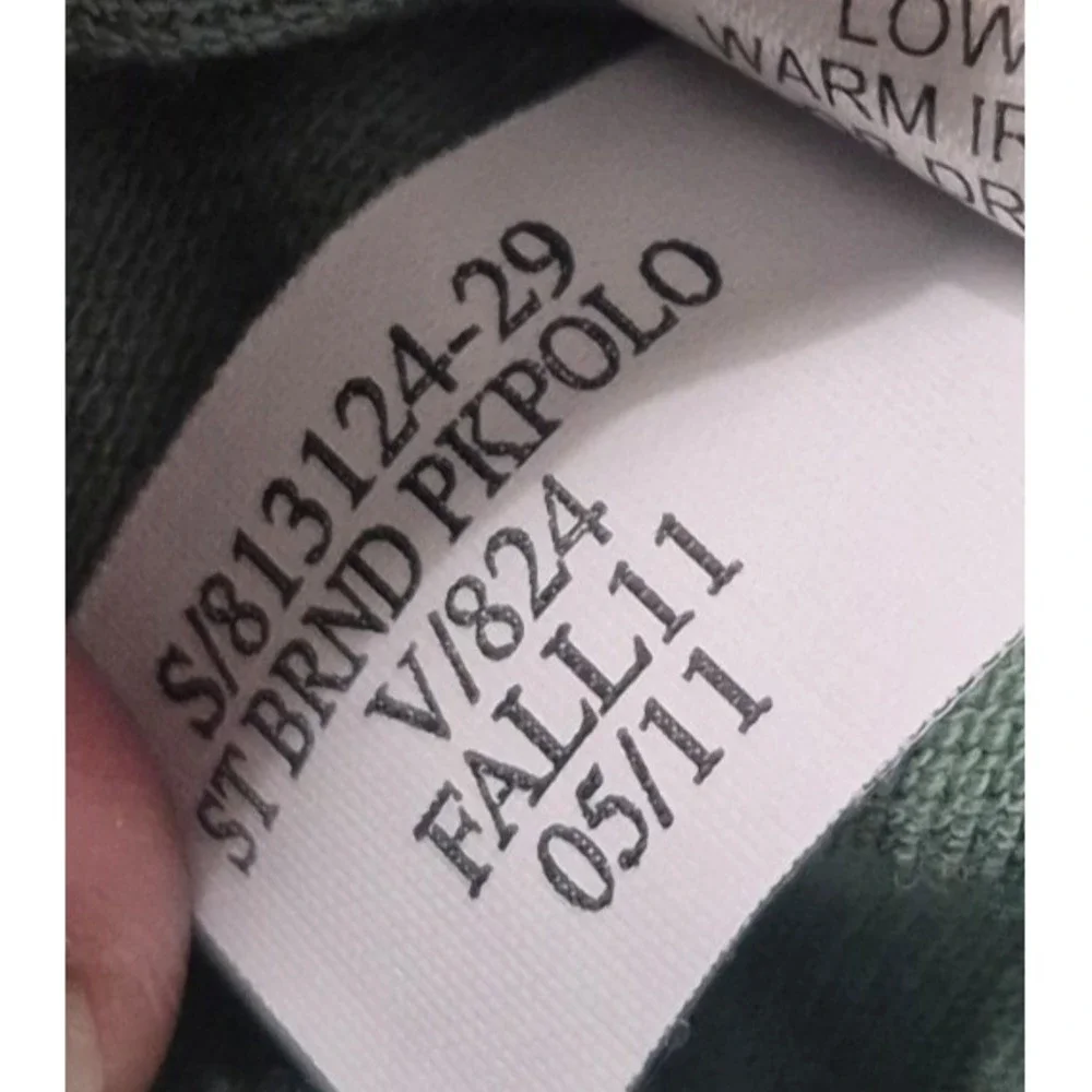 Banana‎ Republic men's sage green polo shirt LG stretch Cotton logo pullover
